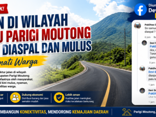 Jalan di Wilayah Sausu Parigi Moutong Semakin Mulus, Warga Sambut Positif Hasil Pembangunan