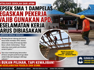 Kepsek SMA 1 Dampelas Tegaskan Pekerja Wajib Gunakan APD, Keselamatan Kerja Harus Dibiasakan