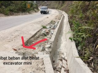 Penanganan Longsor Ruas Tumora–Tentena Dilakukan Perbaikan Drainase Rusak Ringan