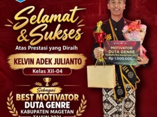Siswa SMAN 1 Kawedanan Raih Gelar Best Motivator Duta GenRe Kabupaten Magetan 2026