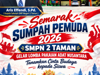 Semarak Sumpah Pemuda 2026, SMPN 2 Taman Gelar Lomba Pakaian Adat Nusantara, Tanamkan Cinta Budaya kepada Siswa