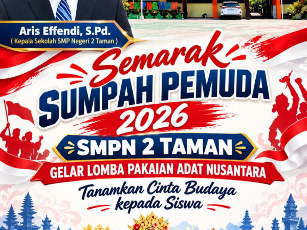 Semarak Sumpah Pemuda 2026, SMPN 2 Taman Gelar Lomba Pakaian Adat Nusantara, Tanamkan Cinta Budaya kepada Siswa